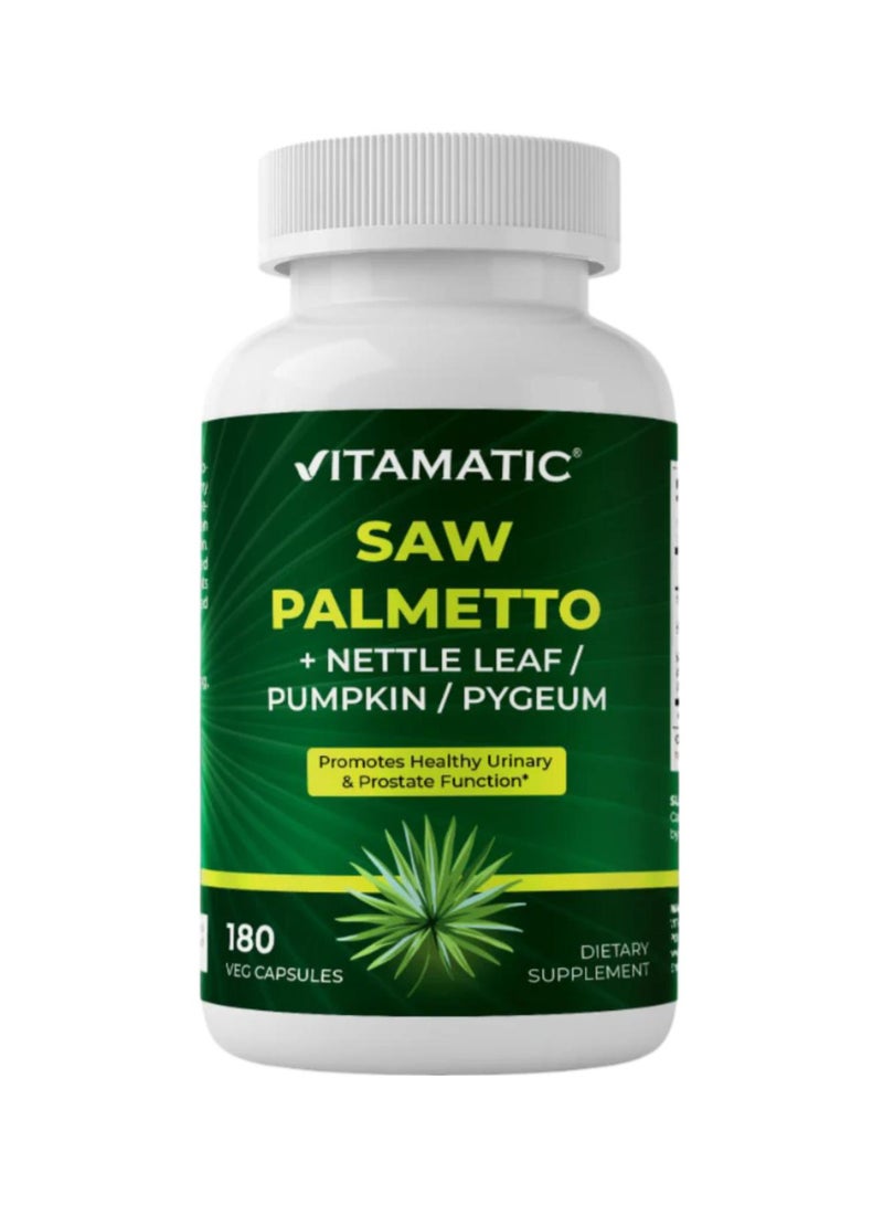 Vitamatic Saw Palmetto + Nettle Leaf/Pumpkin/Pygeum 180 Veg Capsules