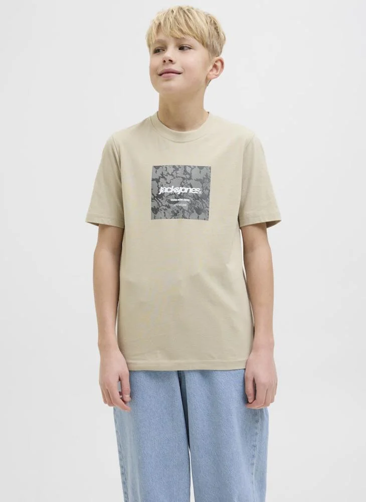 جاك وجونز جونيور Kids Logo Crew Neck T-Shirt