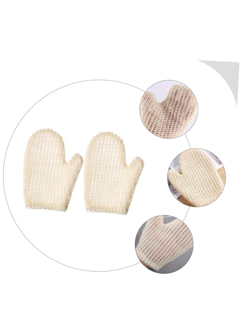 Loquat Silicone Exfoliating Bath Gloves 2pcs Comfortable Shower Spa Mitts Body Scrubbers for Massage and Cleansing - Image 3