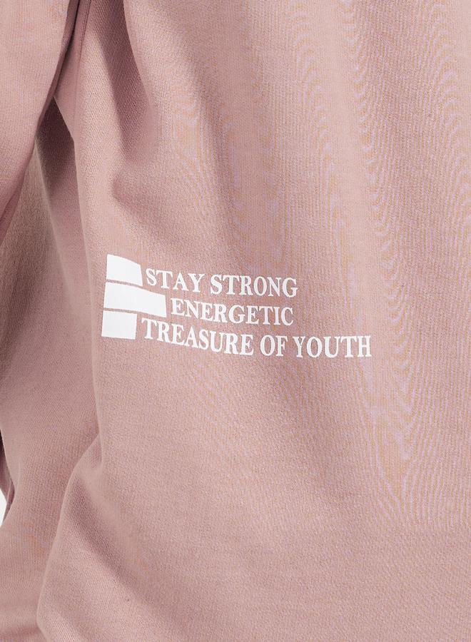 Styli Regular Fit Longline  Slogan Hoodie  - Image 4
