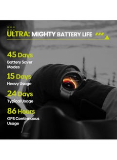 زيبليز ساعة ذكية Zeblaze Stratos 3 Ultra GPS ذكية مدمجة ثنائية النطاق GNSS بوصلة مقياس الارتفاع الجوي 5 ATM عمر بطارية طويل  - Image 3