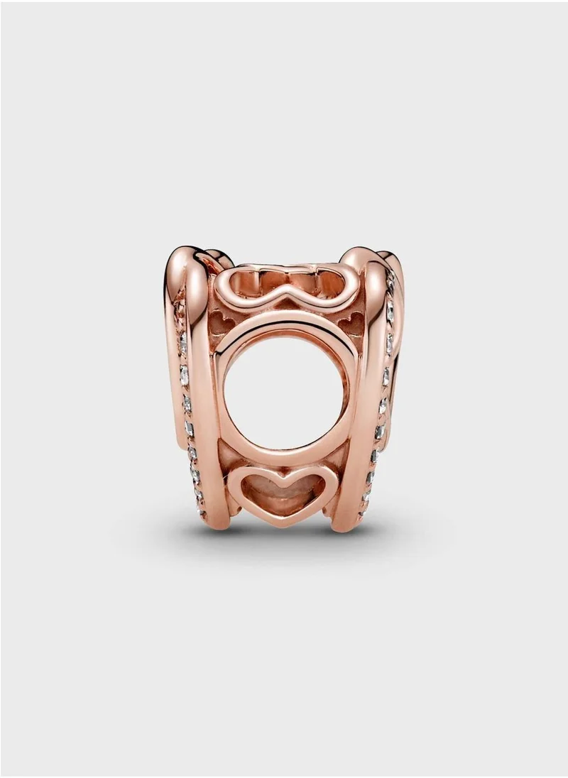 PANDORA Sparkling Entwined Hearts Charm
