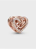PANDORA Sparkling Entwined Hearts Charm
