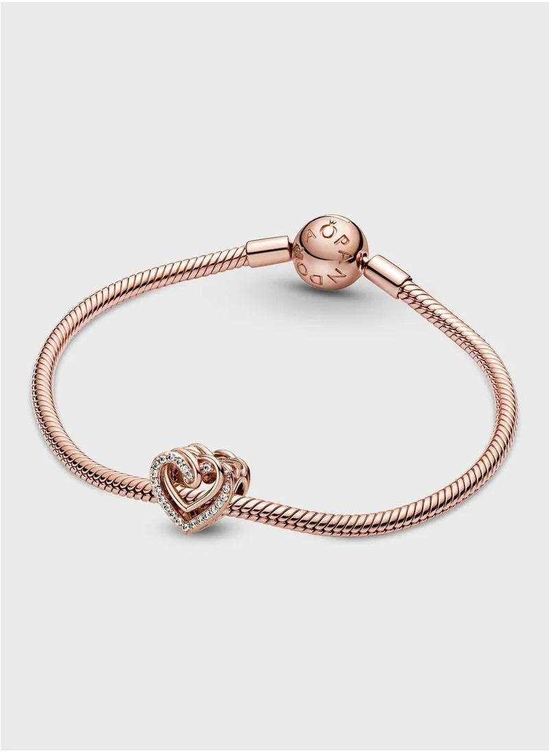 PANDORA Sparkling Entwined Hearts Charm