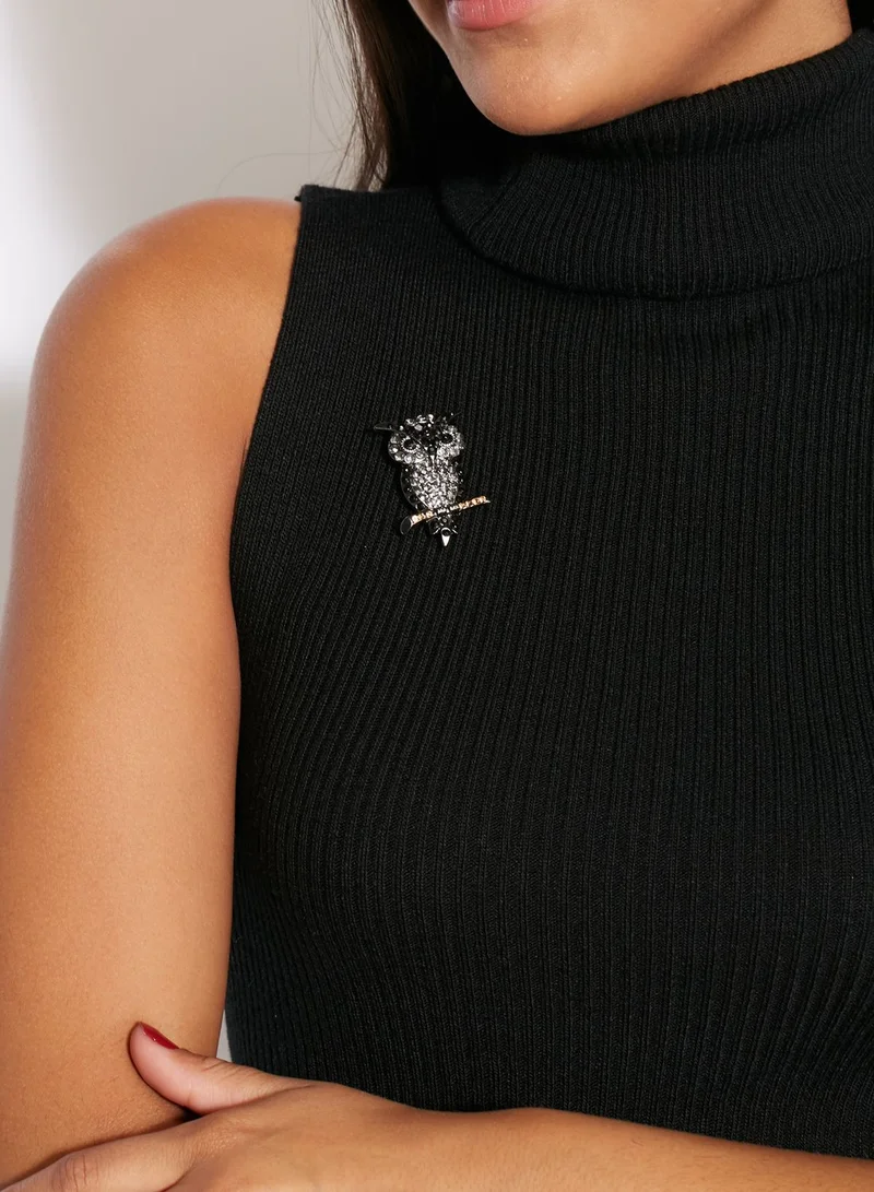 Ginger Owl Brooch