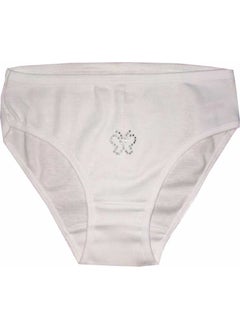 Şahinler Stone Printed Girl's Panties White MKC097 
