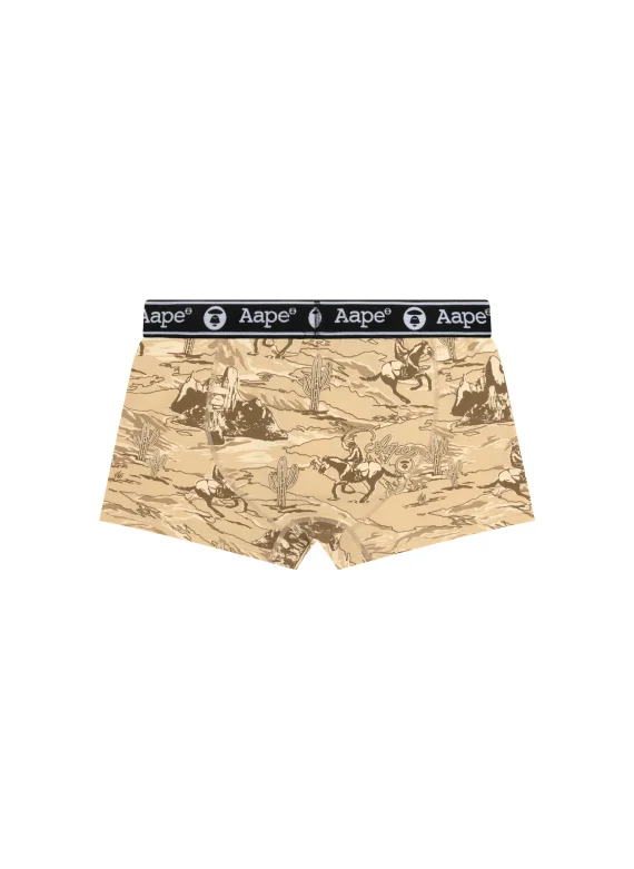 ايه ايه بي إي Moonface logo desert landscape print boxer briefs