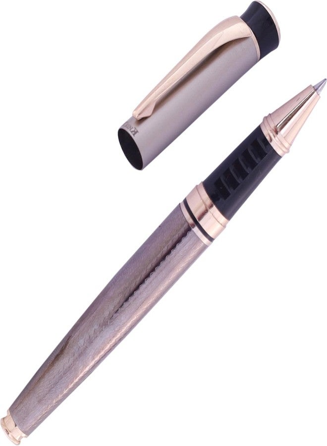 Krink R031 Black Combination. Fitted with Germany Made Refill Roller Ball Pen Elegant Wooden Roller Pen with Metal Accents - Image 2