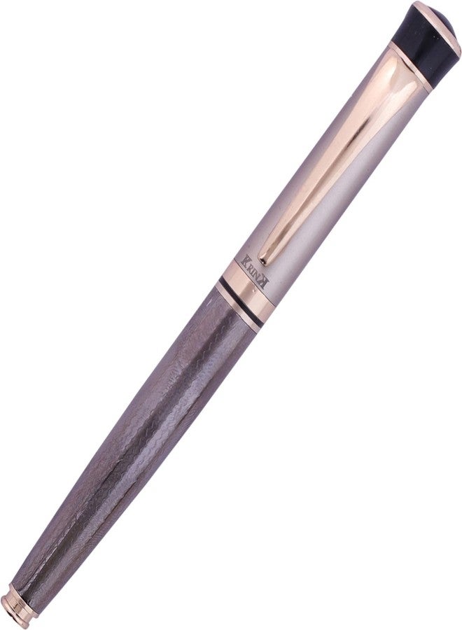 Krink R031 Black Combination. Fitted with Germany Made Refill Roller Ball Pen Elegant Wooden Roller Pen with Metal Accents - Image 3