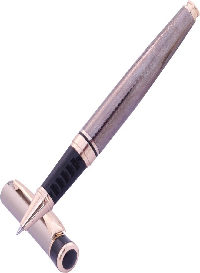 Krink R031 Black Combination. Fitted with Germany Made Refill Roller Ball Pen Elegant Wooden Roller Pen with Metal Accents - Image 1