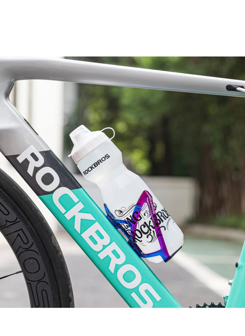 Cuken - Durable Bike Water Bottle Holder Ultra-Light with Screws Tool, Universal Cup Holder Rack for MTB Road (Blue and   Purple） - Image 1
