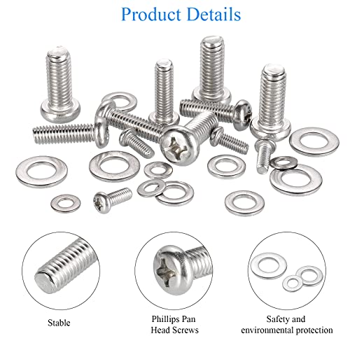 HanTof Universal VESA TV Mount Hardware Kit - 24pcs M4, M6, M8 Stainless Steel Screws and Washers for TV and Monitor Mounts - Image 2