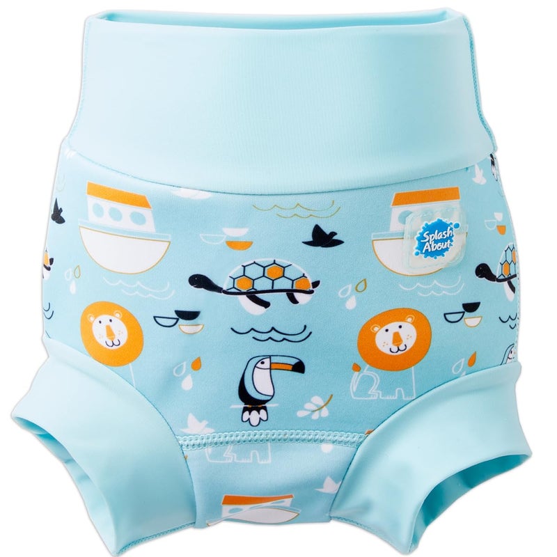 Splash About Happy Nappy Reusable Swim Diaper, Noah's Ark, 6-12 Months - Image 1