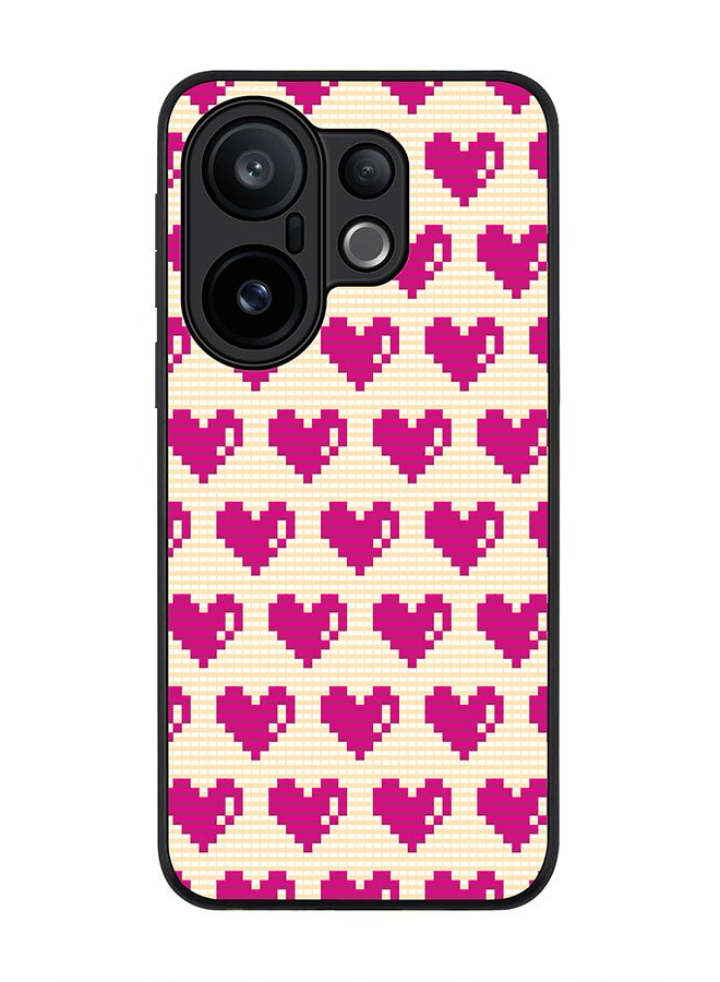 For vivo X200 FE / S30 Pro mini Case,Slim fit Camera Protection, Shockproof Thin Phone cover  - Pixel Hearts