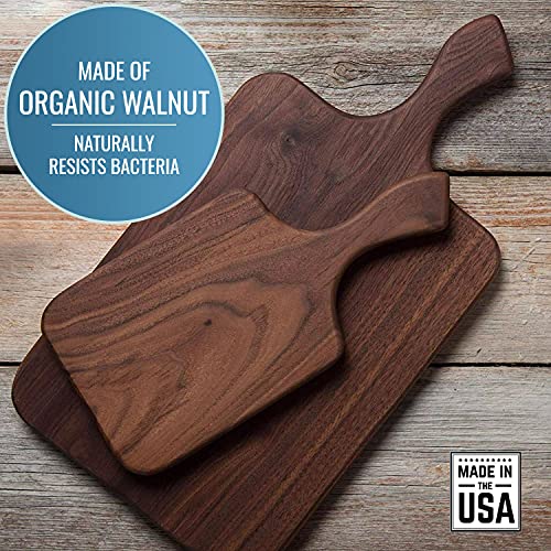 Brazos Home Medium Organic Wood Cutting Board Used for Serving, Chopping Fruit, Vegetables or Meat and as a Charcuterie Platter, Seasoned, Dark Walnut, 13.5 x 7 x .75 - Image 2