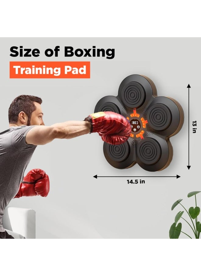 YQbest Musical Boxing Machine, Smart Music Boxing Machine with Bluetooth, Boxing Game Trainer, Fun, Wall Mounted Punching Pad Bag with Stand, Musical Boxing Machine with Gloves for Kids and Adults  - Image 5
