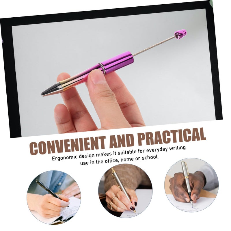 5 Beaded Ballpoint Pens Ergonomic Design for Smooth Writing Office School Use Adults Students - Image 4
