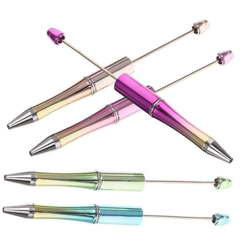 5 Beaded Ballpoint Pens Ergonomic Design for Smooth Writing Office School Use Adults Students - Image 2