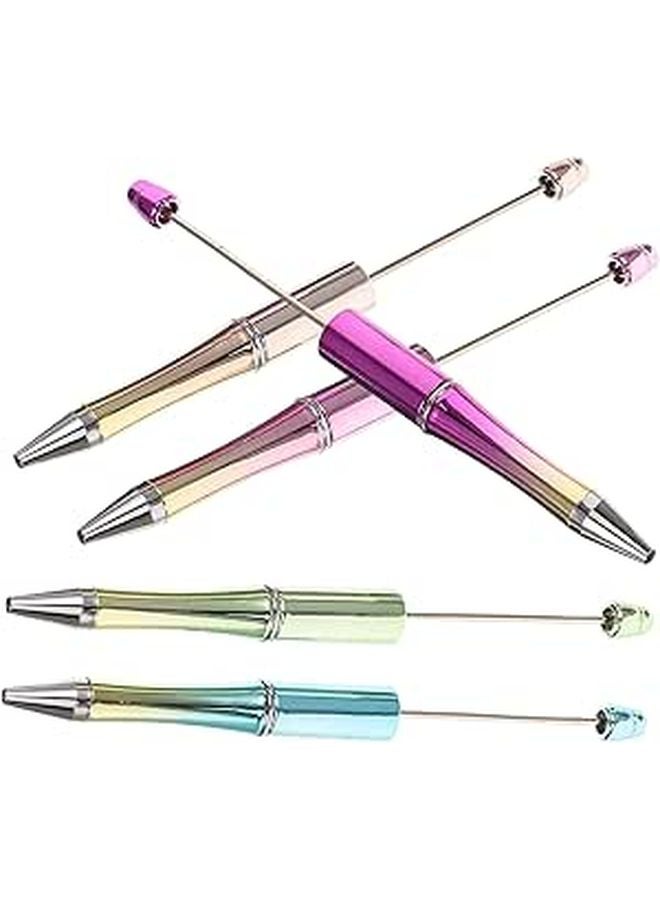 5 Beaded Ballpoint Pens Ergonomic Design for Smooth Writing Office School Use Adults Students - Image 1