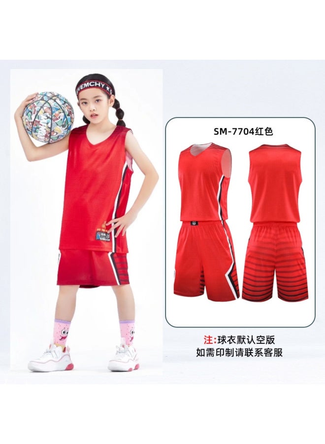 Children's Basketball Uniform Set For Boys And Girls, Student Sportswear, Toddler Team Uniform, Jersey With Printed Numbers, Short Sleeves