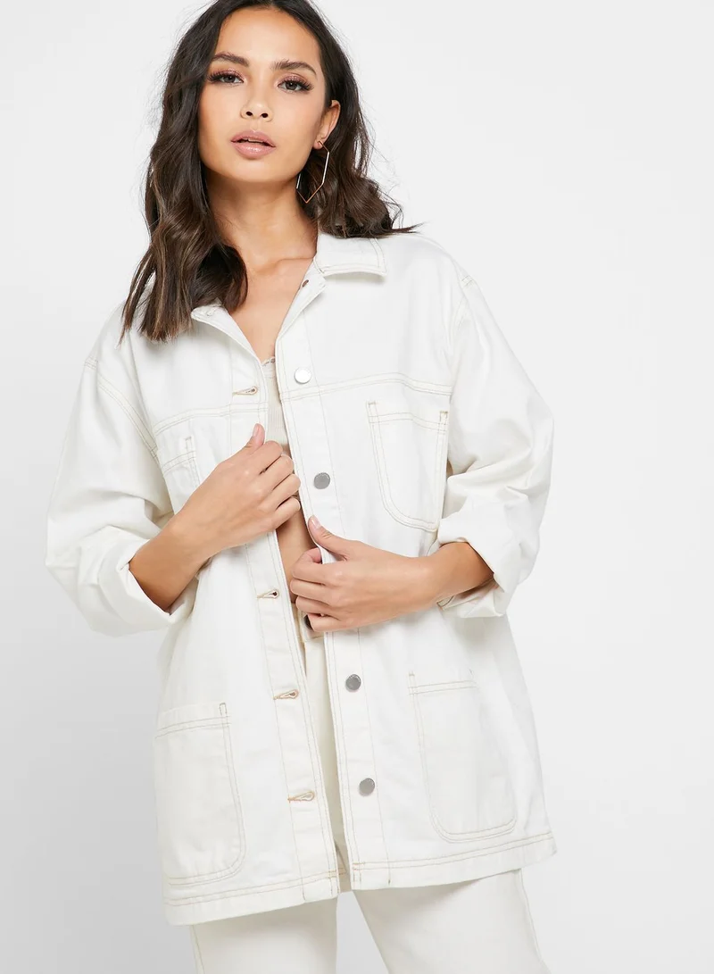 TOPSHOP Oversized Denim Shacket