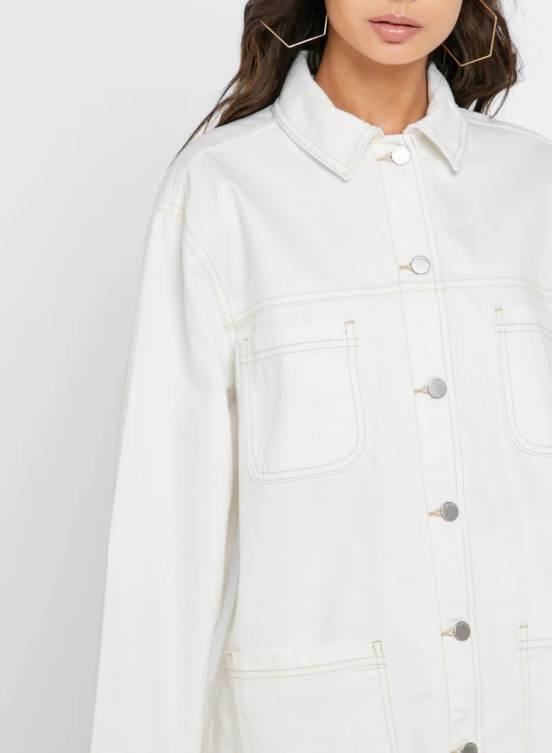 TOPSHOP Oversized Denim Shacket