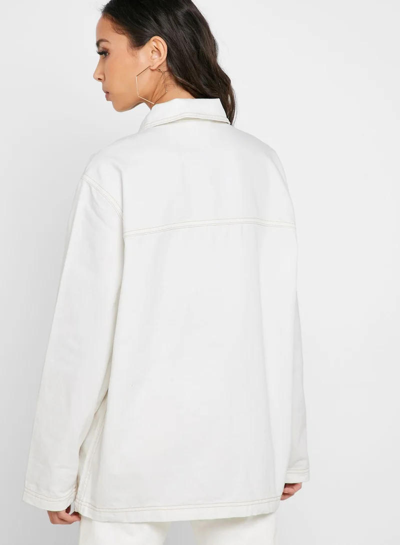 TOPSHOP Oversized Denim Shacket