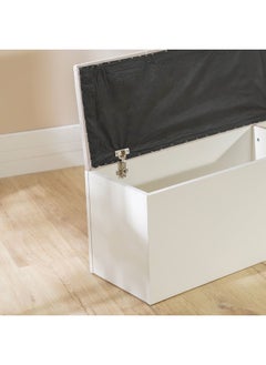 DANUBE HOME Serenity Bed Bench With Storage Multi-Functional Ottoman Upholstered Footrest Modern Design Furniture For Living Room Bedroom L163Xw43Xh42Cm -White  - Image 4