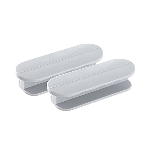 DHVSAM Adhesive Cabinet Handles, Self-Stick Instant Cabinet Handles Alloy No Drilling Push Pull Handles Helper for Kitchen Cabinet Drawer Window Sliding Closet (Grey, 2 Pcs) - Image 1