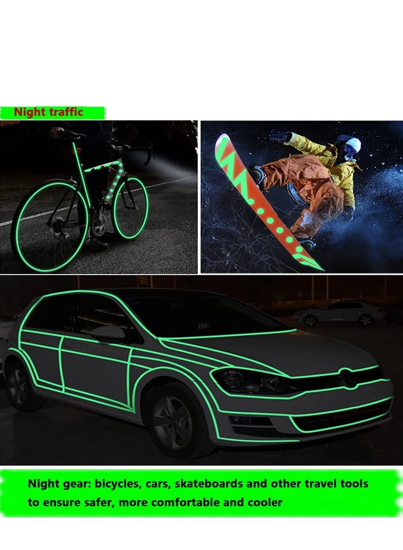 KASTWAVE Luminous Tape Waterproof Stickers Glow in The Dark Self-Adhesive Fluorescent Safety Warning Durable Wearable for Stairs Stage Supplies Decoration 3 Rolls  - Image 3