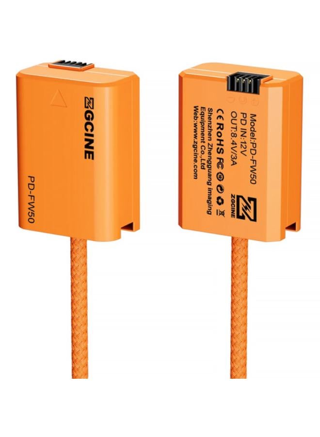 ZGCINE USB‑C PD to Sony NP‑FW50 Dummy Battery Cable - Image 2