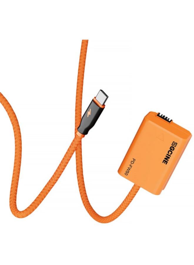 ZGCINE USB‑C PD to Sony NP‑FW50 Dummy Battery Cable - Image 1