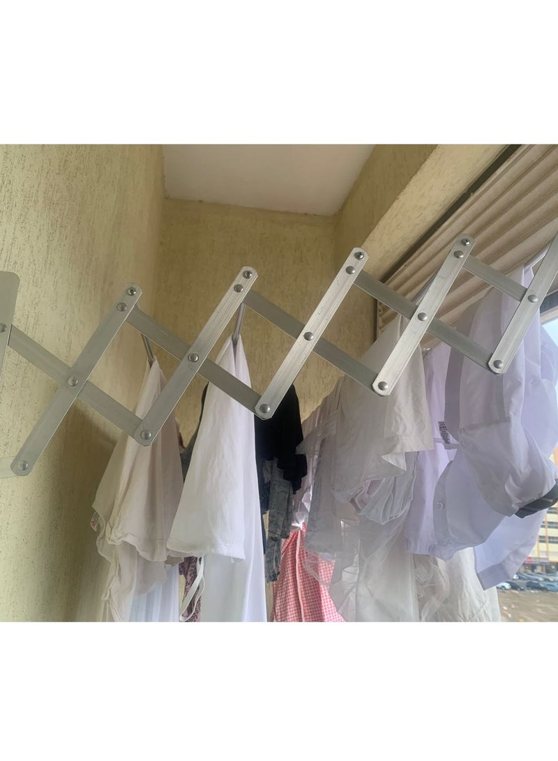 Wall Mounted Stainless Steel Clothes Drying Rack (80cm) - Image 3