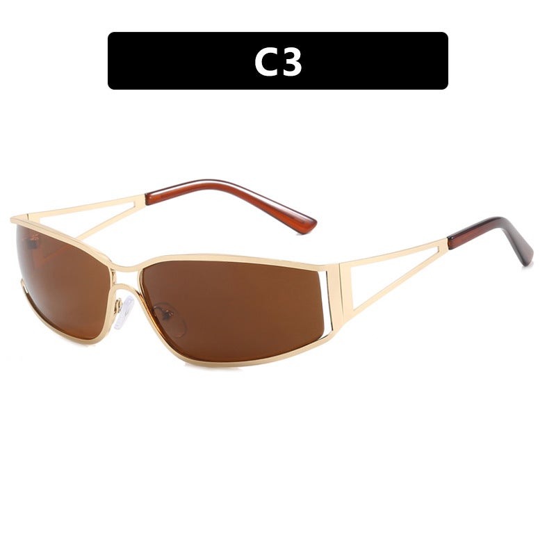 Generic 2023 Y2K Retro Cut-Out Sunglasses for Women Jinquan Tea 