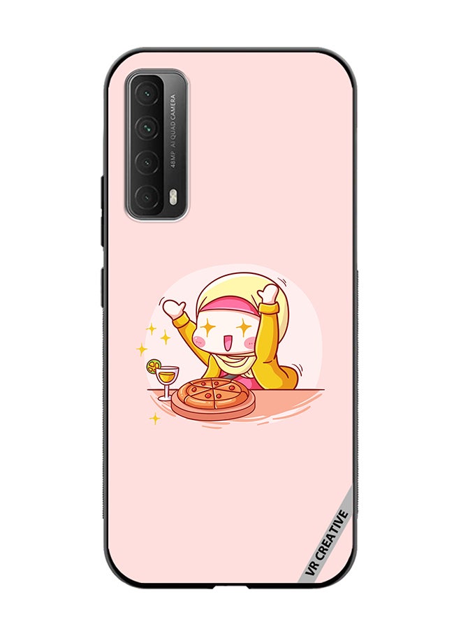 VR CREATIVE Protective Case Cover For Huawei Y7a Cute Hijabi Babe Design Multicolour - Image 1