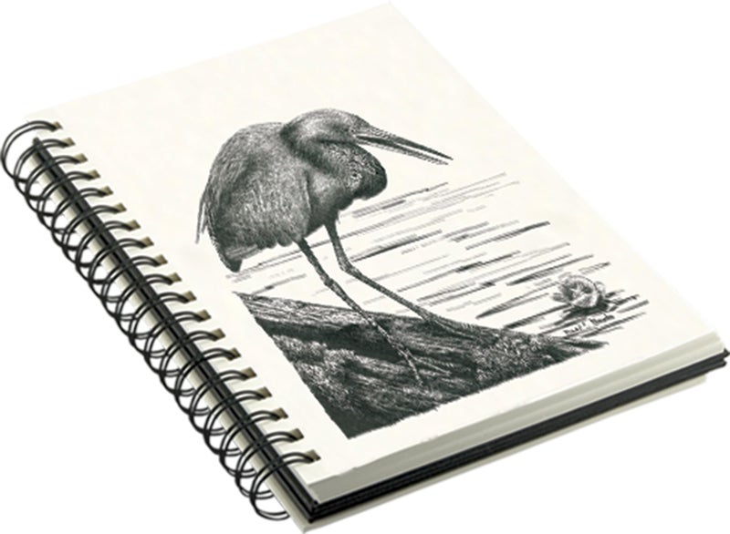 Creative Mark دفتر رسم ميداني مزدوج الأسلاك مع حلزوني [160 صفحة - 4 × 6]، دفتر جلد مزخرف باللون الأسود، ورق كريمي فاتح خالي من الأحماض، مثالي للوسائط الجافة والرسم - Image 4