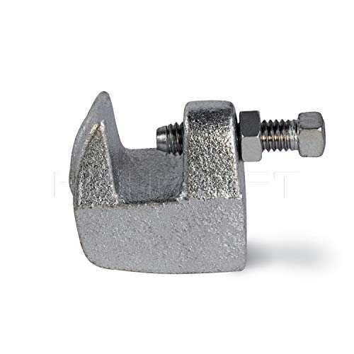 Highcraft DMCT-HF38-10 Junior Beam Clamp- Wall Ceiling Mount Vertical Piping Support- Clamp for Copper, Steel, PVC Tubing, 3/8 in., Electro Galvanized Steel (10 Pack) - Image 2