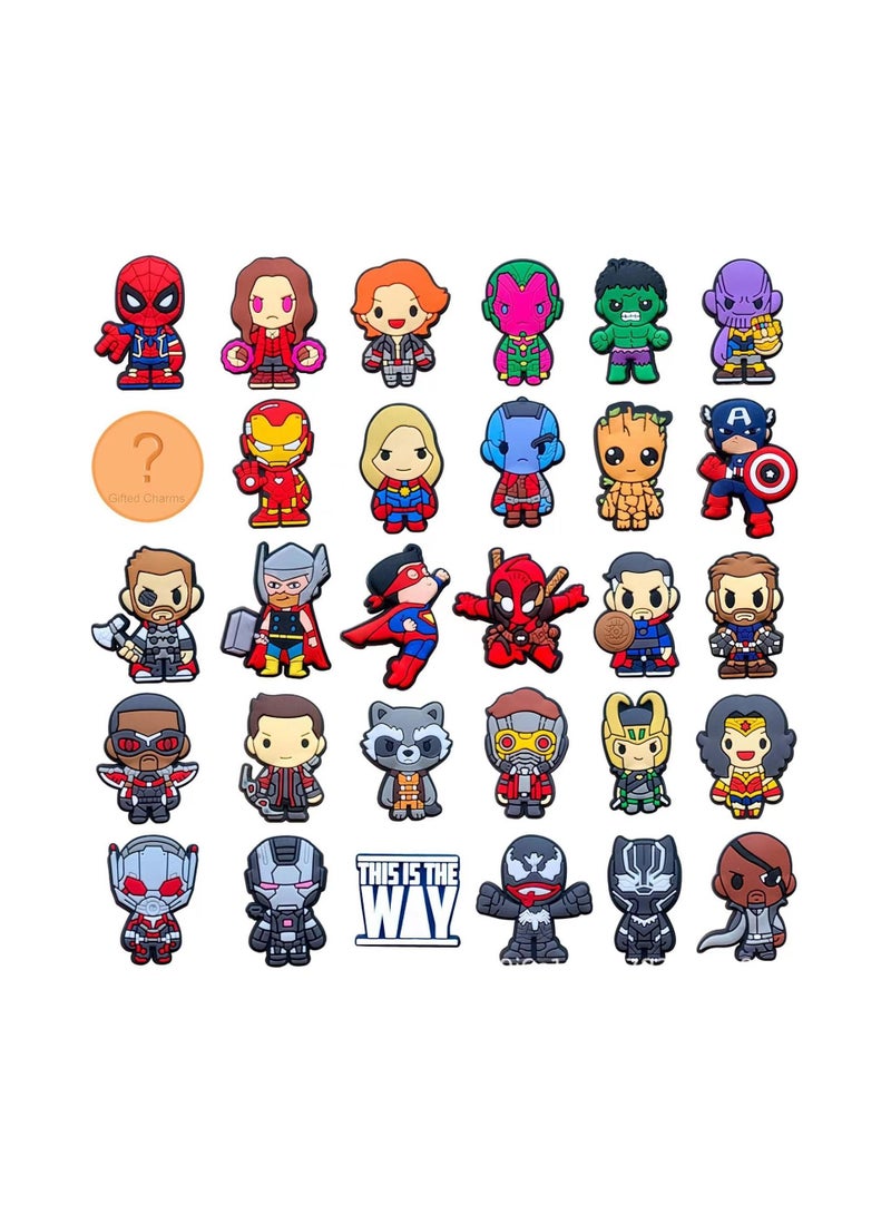 KASTWAVE Shoe Decoration Charms 58PPcs Assorted Different Shoe Charm for Crocs Charm for Hole Hole Shoe Buckle Party Favors ​Mini Charm Bracelet Wristband Decoration for Men Women Kid - Image 1