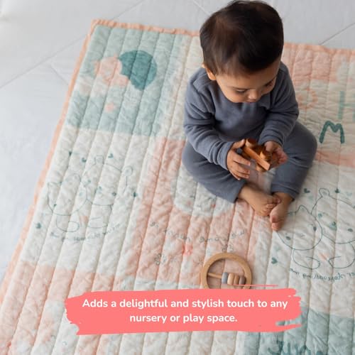 TIDY SLEEP Mulmul Cotton Baby Blanket – Super Soft & Lightweight Comforter for Newborns & Toddlers (0-2 Years) – Jaipuri Razai, All-Season Use, 110x90 cm – Feelings Print - Image 4