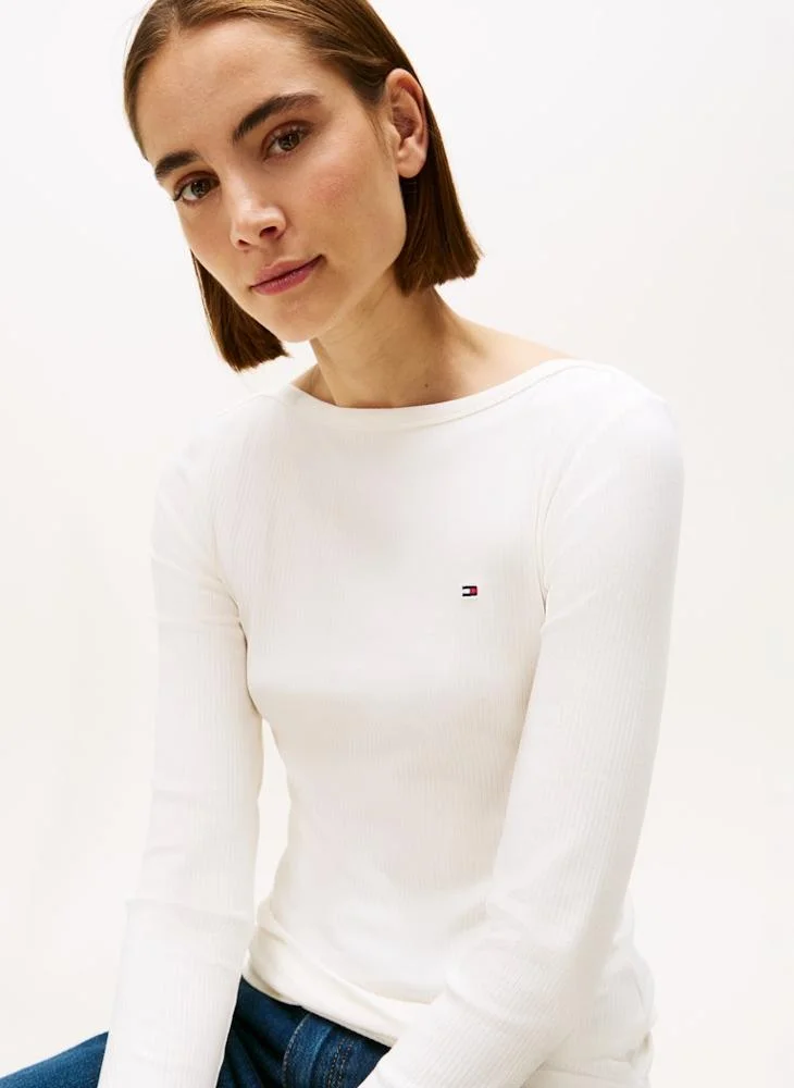 TOMMY HILFIGER Logo Boat Neck T-Shirt