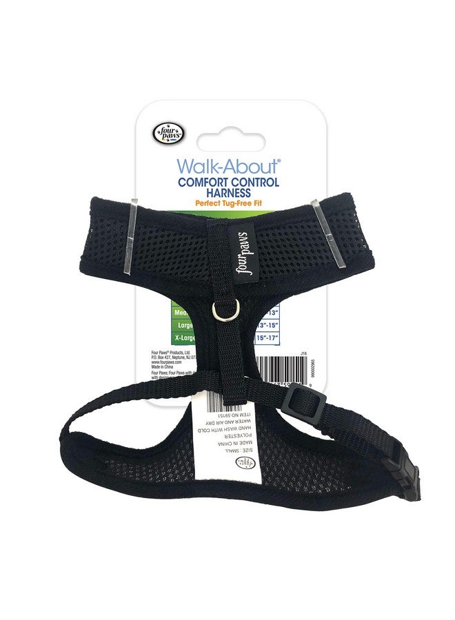 Four Paws Walk-About Comfort Control No-Pull Harness for Dogs, Adjustable Soft Padded Breathable Air Mesh Dog Vest for Walking, Black, Small - Image 5
