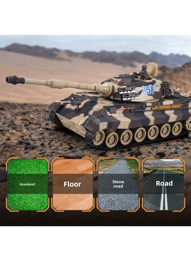 2.4g Super Large Battle Remote Control Tank Model Charging Off-road Crawler Remote Control Toy Launcher Boy-Color:Russian IS-2-desert-Specifications:Standard - Image 3