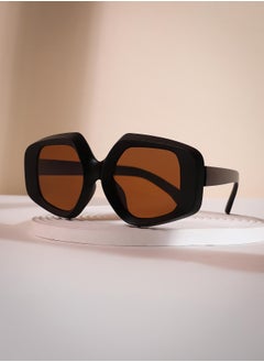 Haute Sauce Polarized Full Rim Rectangle Sunglasses For Women  - Image 2