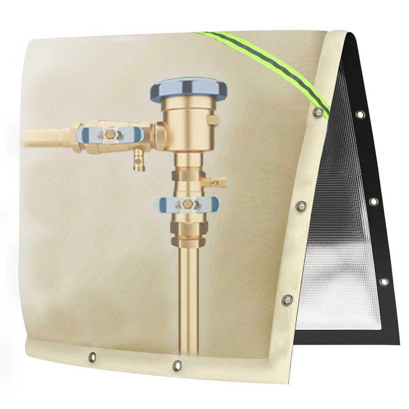 Joramoy Backflow Preventer Pipe Insulation Cover Thicker Winter Freeze Protection for Irrigation Pipes Pressure Vacuum Breaker Water Well Pump Sprinkler Valve 16W x 20H - Image 2