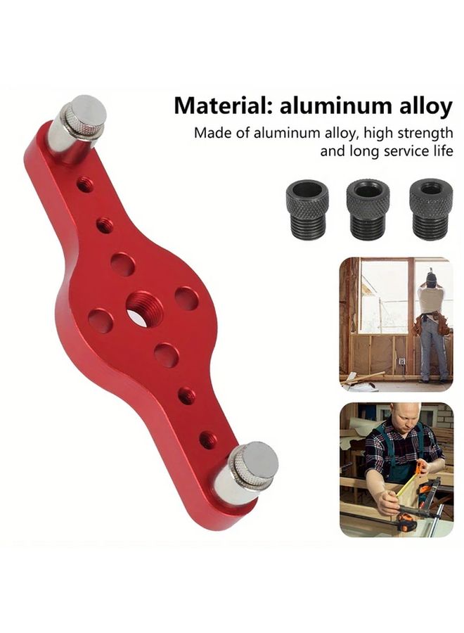Professional 2 In 1 Center Punch Locator High Precision Self Center Dowel Jig For 6 8 10mm Hole Drilling Guide Kit Woodworking Tool Aluminum Alloy Adjustable Hole Locator Style 1 - Image 5