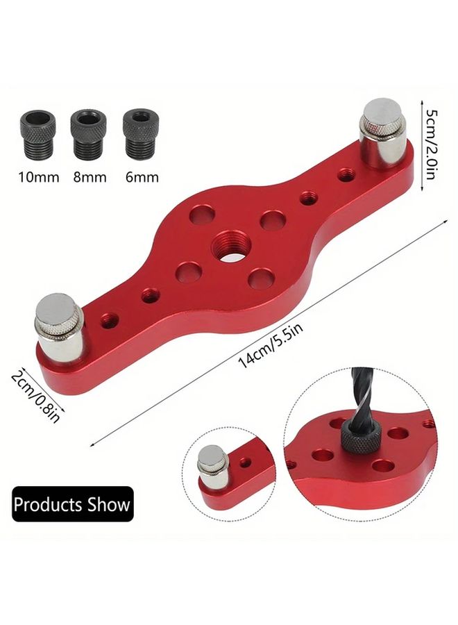 Professional 2 In 1 Center Punch Locator High Precision Self Center Dowel Jig For 6 8 10mm Hole Drilling Guide Kit Woodworking Tool Aluminum Alloy Adjustable Hole Locator Style 1 - Image 3