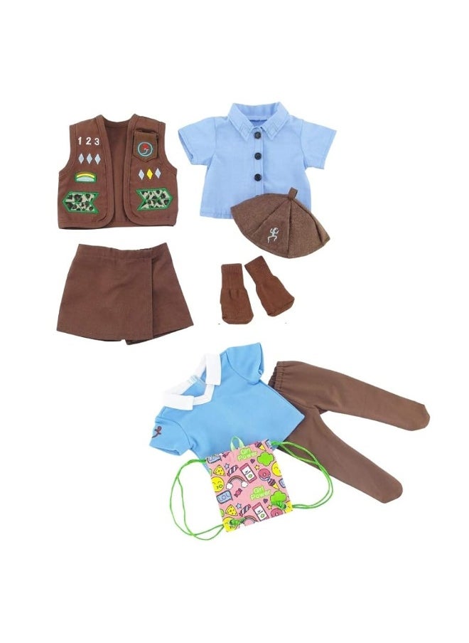 Emily Rose - Emily Rose 18 Inch Doll Clothes | Modern 18" Doll Brownie Girl Scout 8 Piece Uniform and Accessory Value Pack | Fits 18" Dolls | Gift Boxed! - Image 1