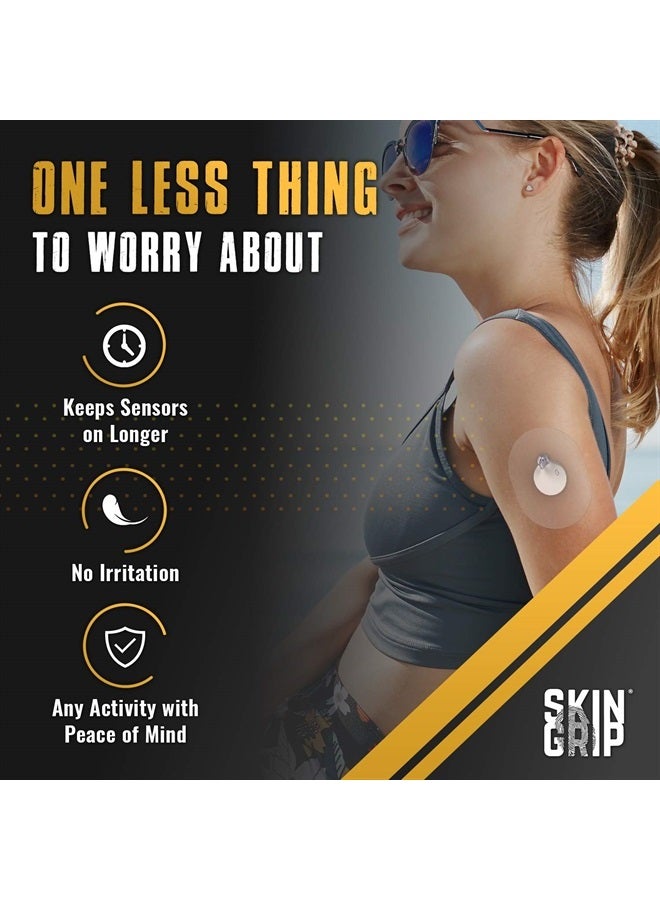SKIN GRIP CGM Patches for Medtronic Guardian (20-Pack), Waterproof & Sweatproof for 10-14 Days, Pre-Cut Adhesive Tape, Continuous Glucose Monitor Protection (Clear) - Image 5