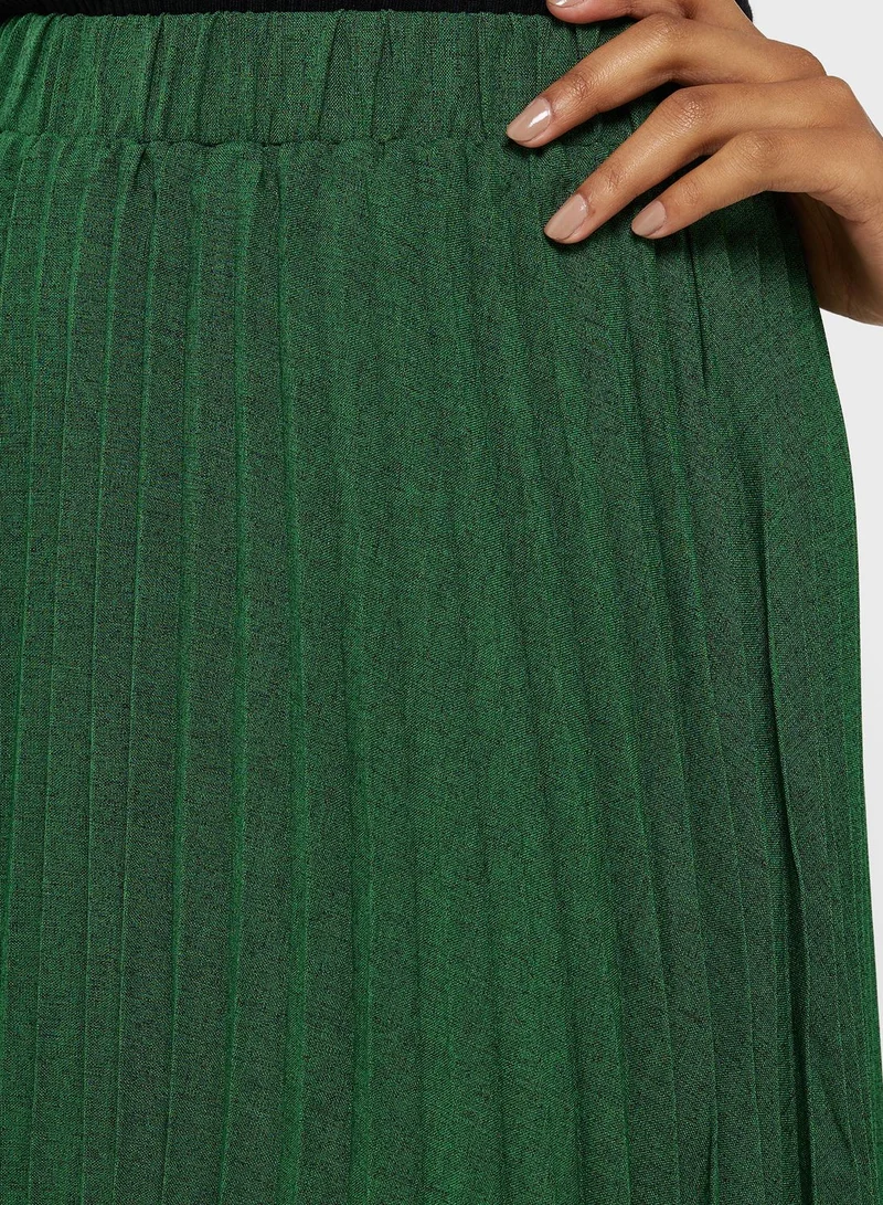 ELLA Belted Pleat Detail Skirt