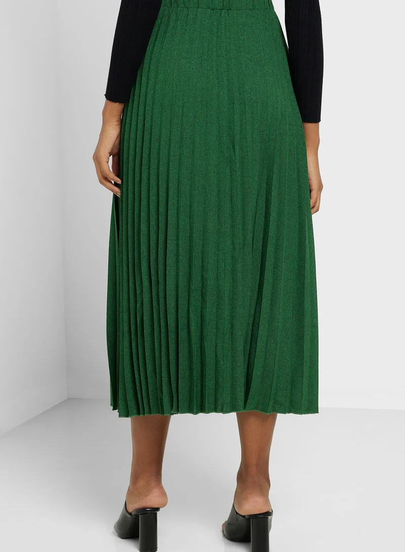 ELLA Belted Pleat Detail Skirt